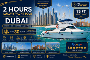 2 Hours luxury Yacht tour in Dubai - 75 FT yacht