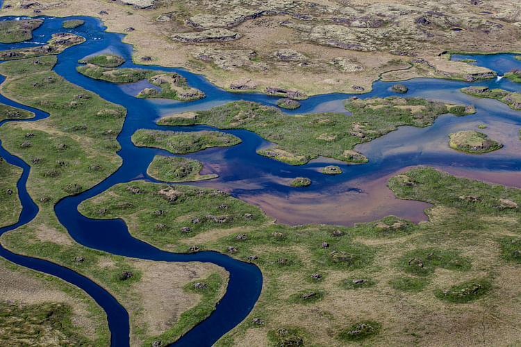 River system at Lake Myvatn