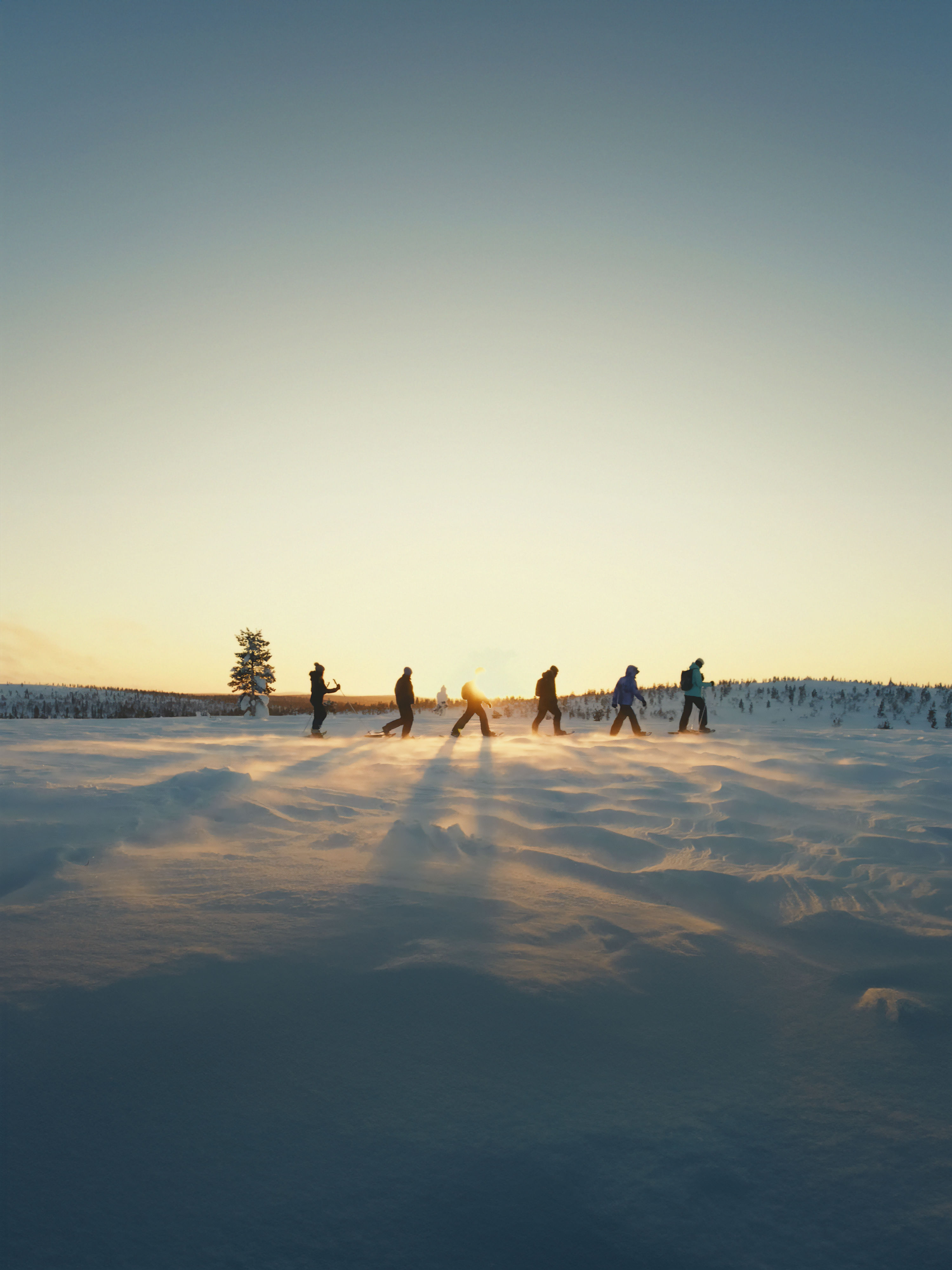 Snowshoeing in the peaceful Arctic nature of Rovaniemi with StayLapland.