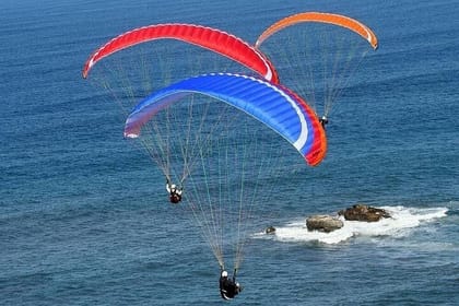 Tandem Paragliding with a Licensed Guide from Side