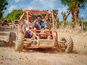 Enjoy the adrenaline rush behind the wheel as you cruise along one of Punta Cana's most beautiful beaches: Macao Beach.