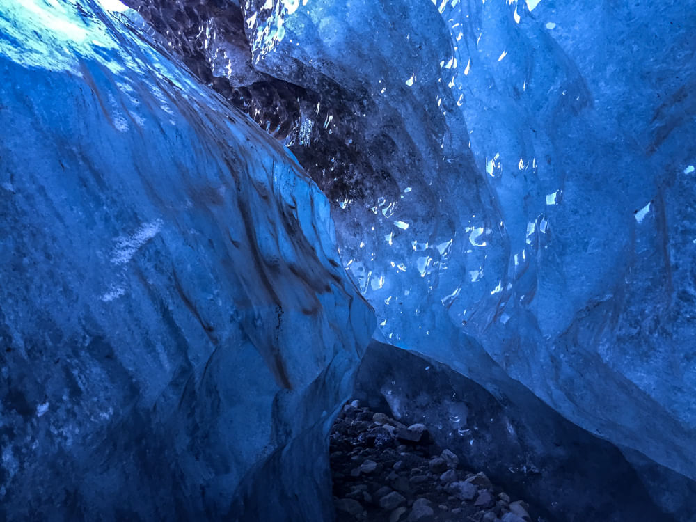 Skaftafell ice cave during 3 day south coast iceland tour
