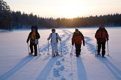 Off the trails -snowshoeing