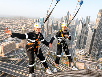 Sky Views Edge Walk and Desert Safari with BBQ in Dubai