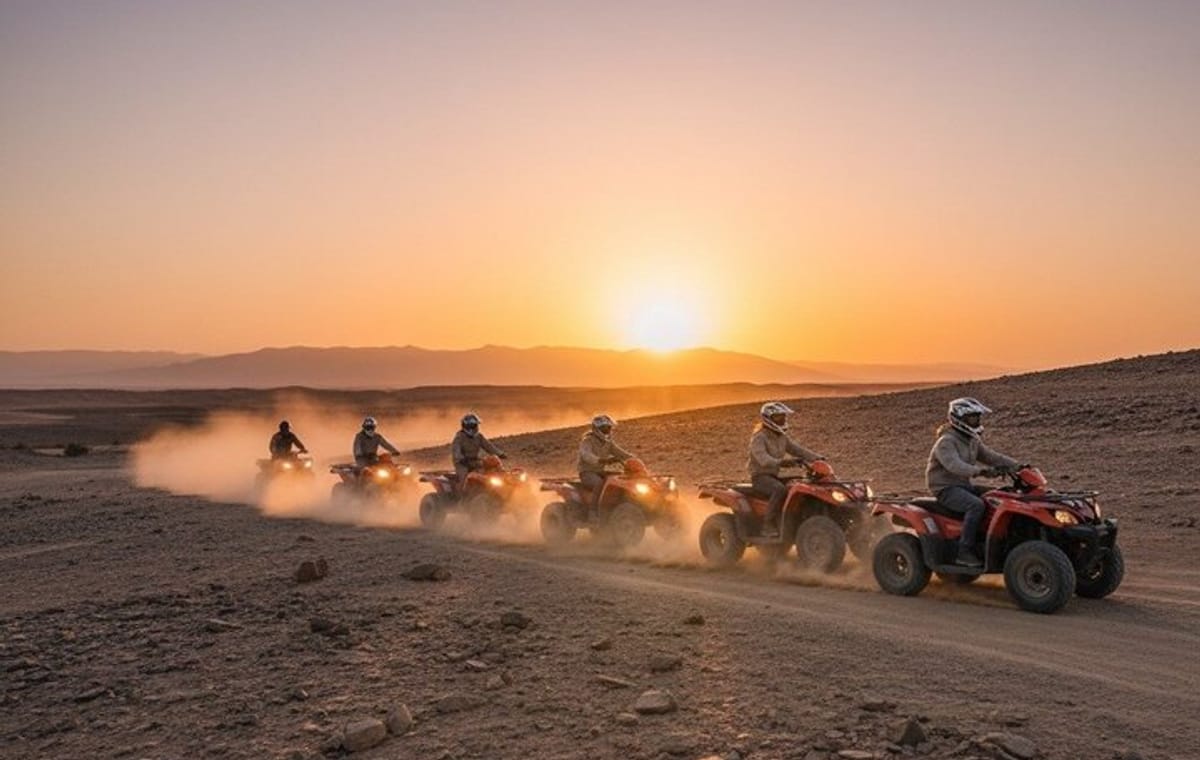 Marrakech: Quad Bike and Camel Ride & Romantic dinner in Desert