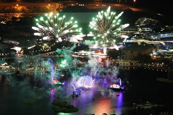 Private Helicopter 77 Miles Fireworks Tour over all the Theme Parks