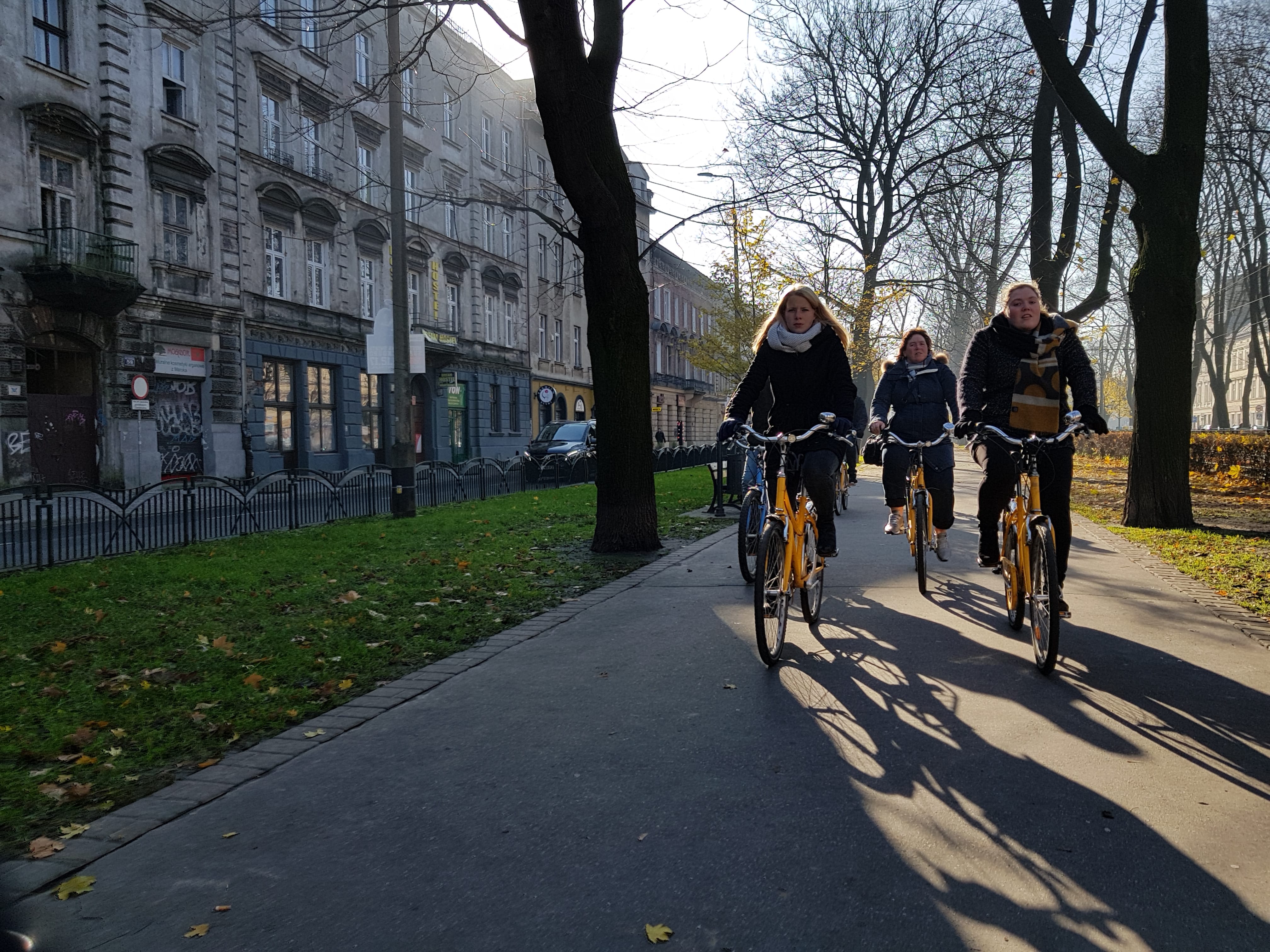 Krakow cycling tour — historic architecture and Old Town streets