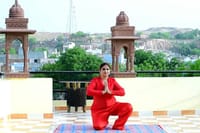 Roof Top Yoga Class in Jee Ri Haveli Hotel