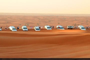 Dubai Desert Safari, Dune Bashing, Camel Ride, Sandboarding & BBQ