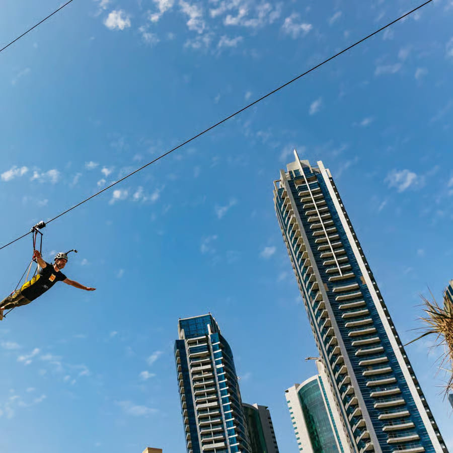 Dubai : XLine Marina, Experience the World’s Longest Urban Zipline!