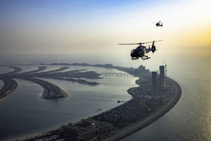Iconic Dubai Helicopter Ride – 12 Mins tour with Private Transfers