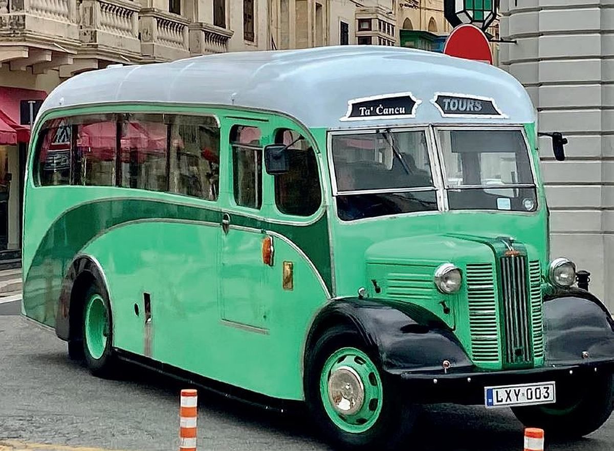 Traditional Maltese bus built during the 1950s and 1970s