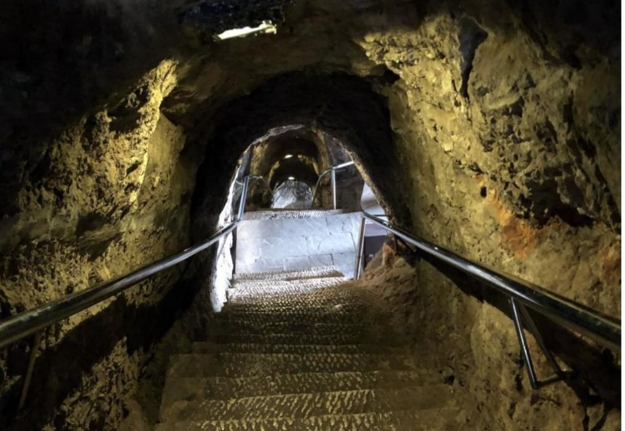 this cave is almost 200 meters, We walk through this cave and experience its historical charm