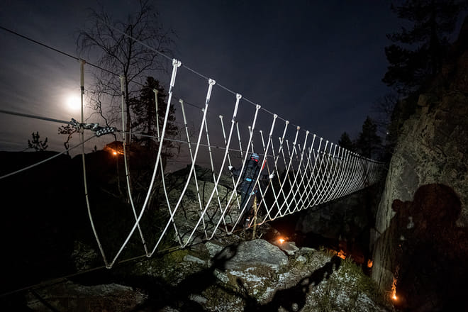 Aurora Adventure: Zipline & climbing adventure under the northern lights