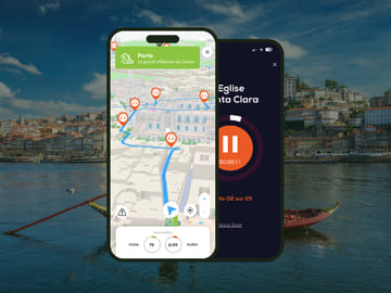 GPS Audioguide Application: Simple navigation in the alleys of Porto (Works offline).