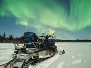 Northern lights by snowmobile 1