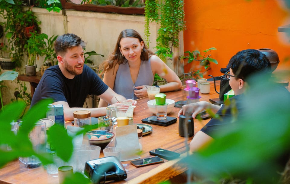 Hanoi Coffee Brewing Class with Snacks and Wine Tasting