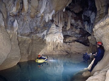 Explore the cave lakes!