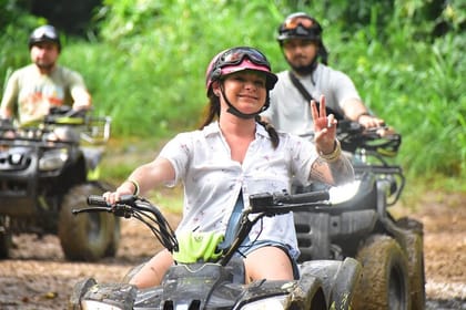 Roatán Shore Excursions: Wildlife + ATV/Buggy & Beach(1Beer/pp)