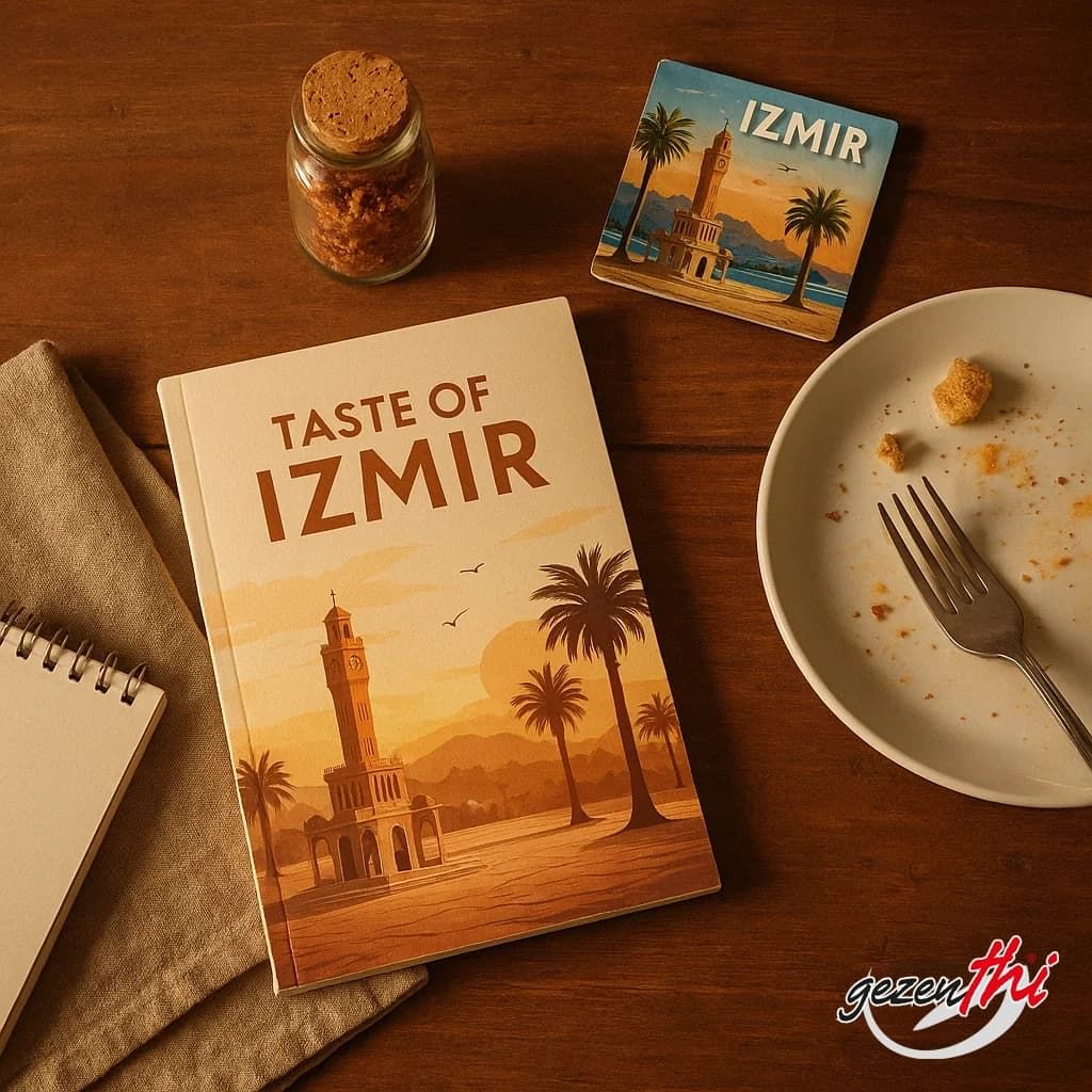 A table setting that hints at the culinary journey through Izmir