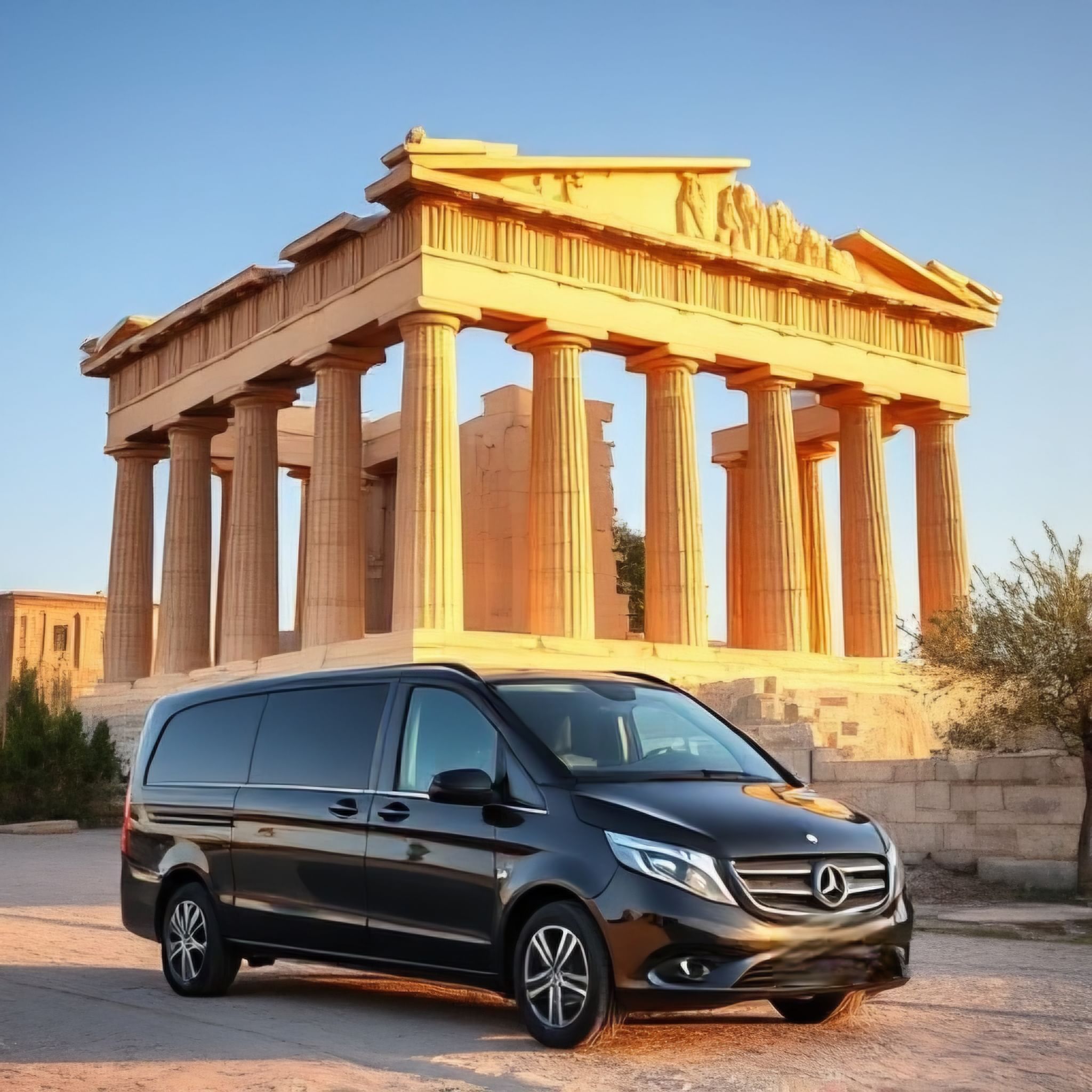 Spacious minivan for group private transfers from Athens City to Athens Airport