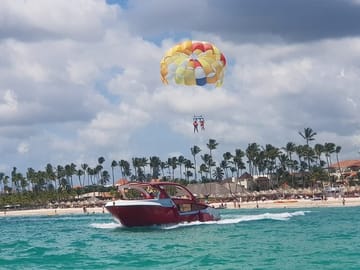 Parasailing Adventure Over Punta Cana's Coastline