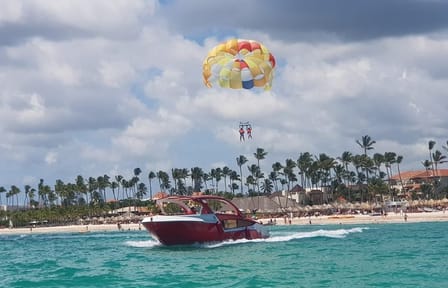 Parasailing Adventure Over Punta Cana's Coastline