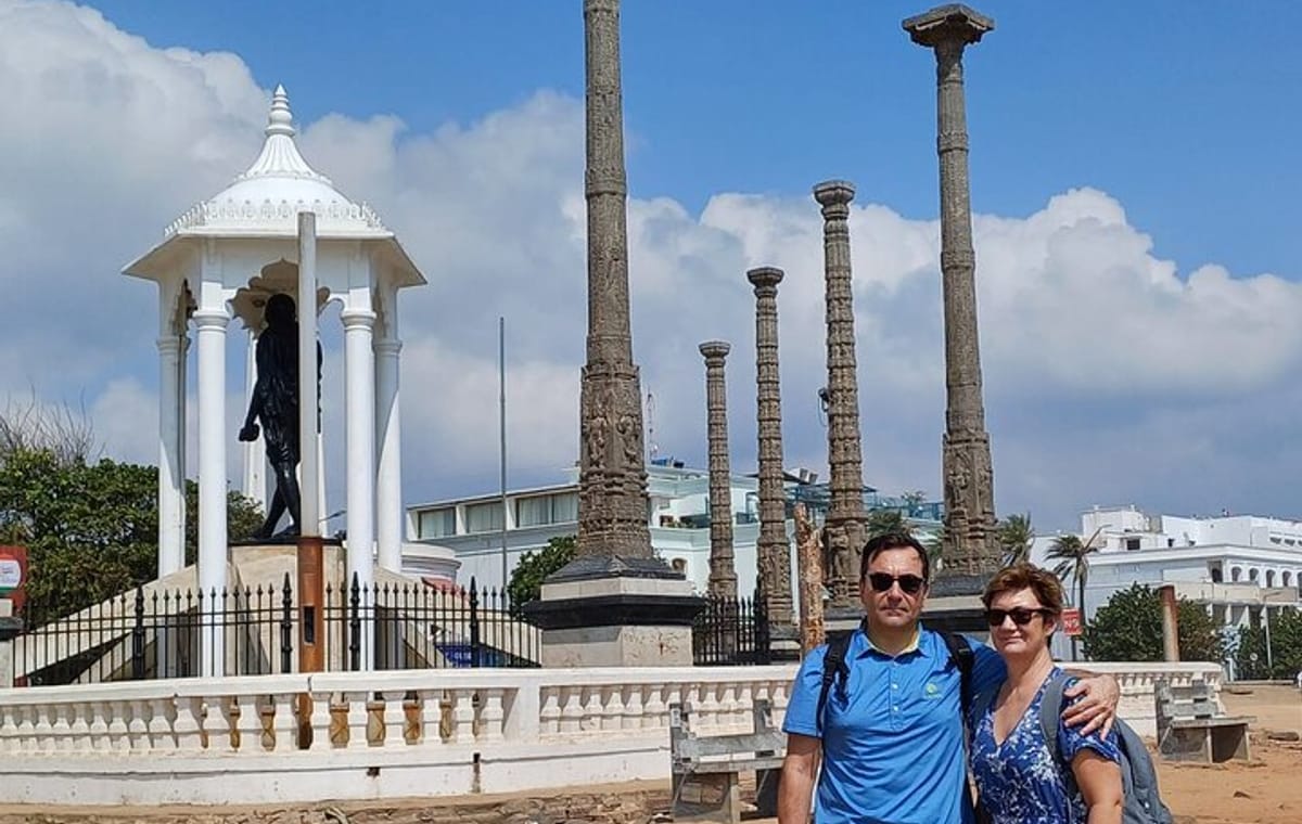 Pondi Marvels: Auroville & French Colony Tour from Trichy