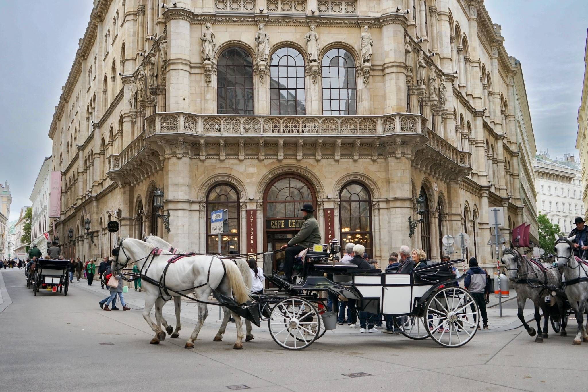 Traditional horse-drawn carriage tour in the city center