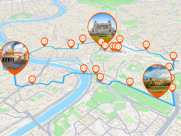 Full circuit: A historic crossing, from Circo Massimo to the Tiber.