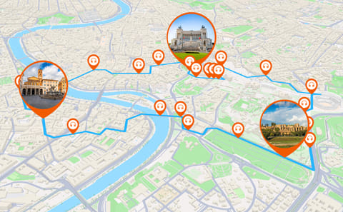 Audio Guided Walking Tour of Rome's Historic Sites