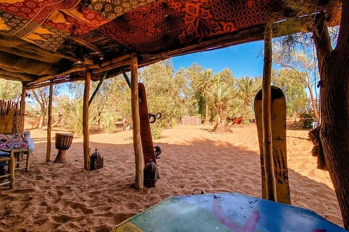 Authentic Desert Oasis Camp In Merzouga Dunes For Overnight