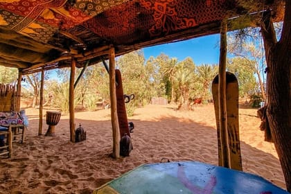 Authentic Desert Oasis Camp In Merzouga Dunes For Overnight