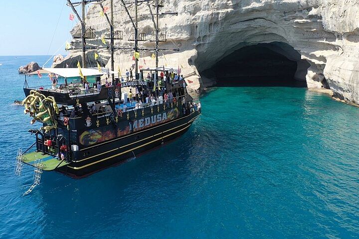 Pirate Boat Adventure in Marmaris: Snorkeling, Caves & Onboard Lunch