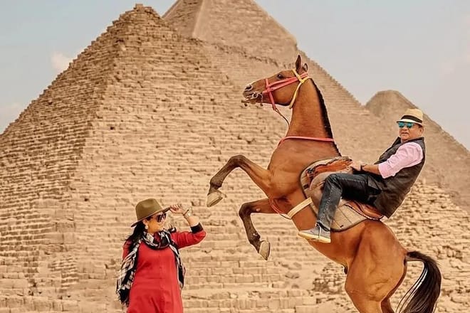 Chep Grand Egyptian Museum & Sunset Camel Ride at the Pyramids