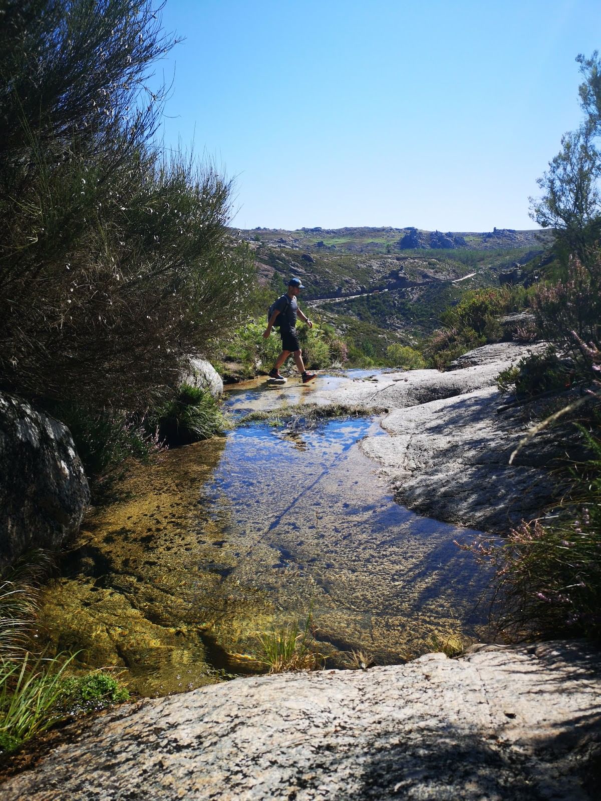 The hiking trail to the Seven Lagoons follows historic paths and water channels.