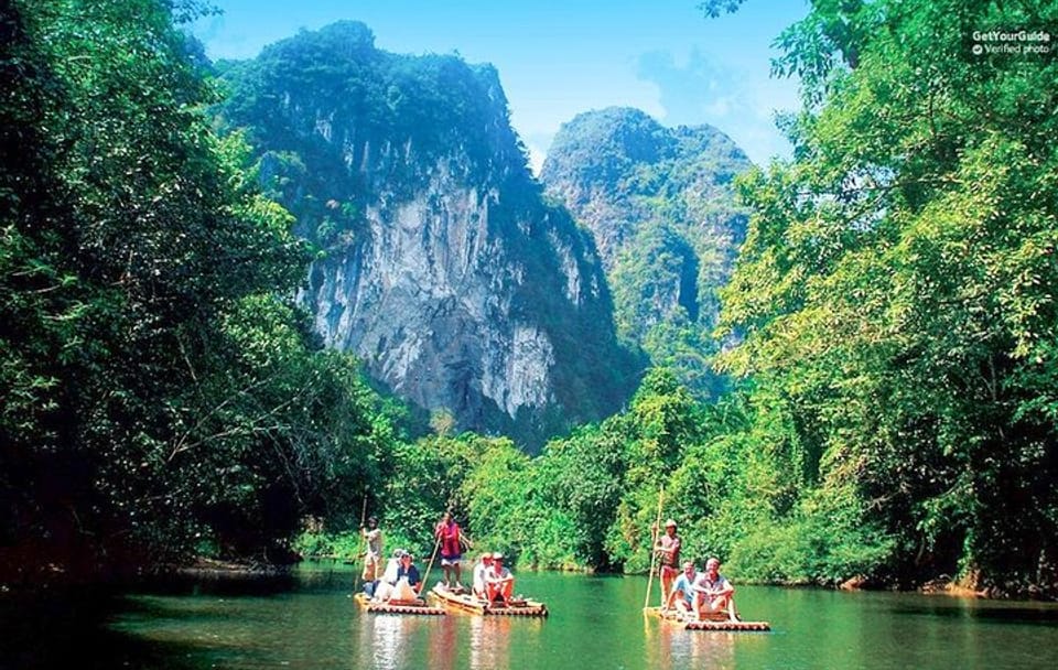Khao Sok: Full Day Bamboo Rafting Tour from Khao Lak