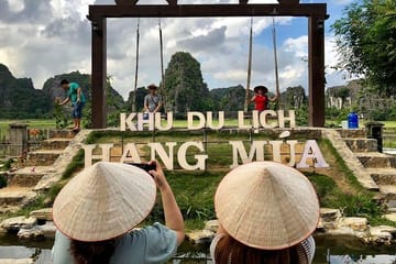 Ninh Binh Daily Tour: Hoa Lu -Mua Cave -Tam Coc- Bike-Swimming with Sunset Party