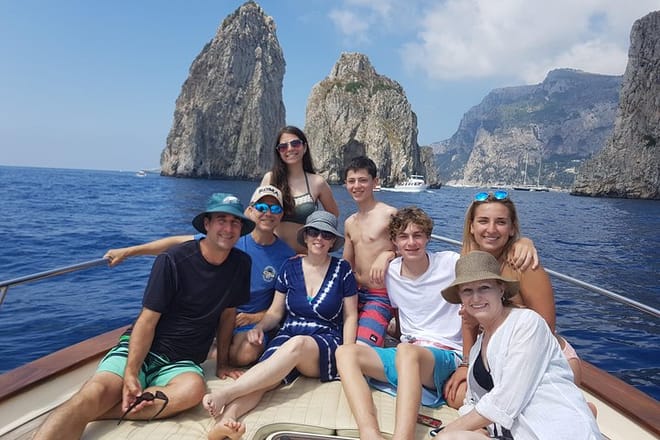 2) Private boat tour to Capri from Sorrento on 38 feet Apreamare