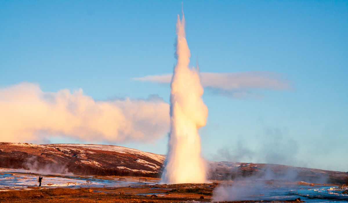Strokkur Geser in winter