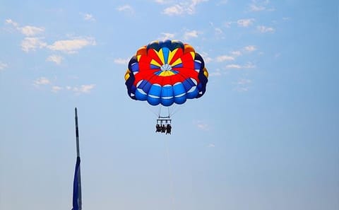 Parasailing and Beach Break with Chocolate Factory Tour in West Bay