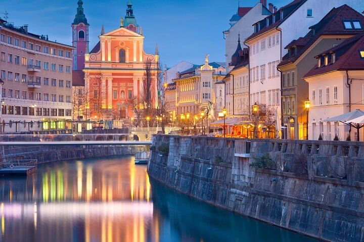 Ljubljana in the evening
