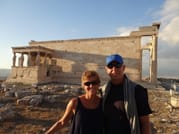 <p>Sue  and  Bruce from Chicago, IL in front of the Temple of Athena.</p>