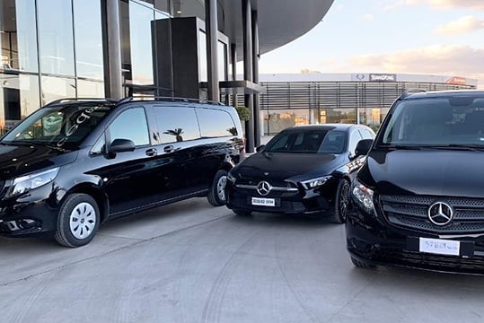 Private transfer back and forth for all evening