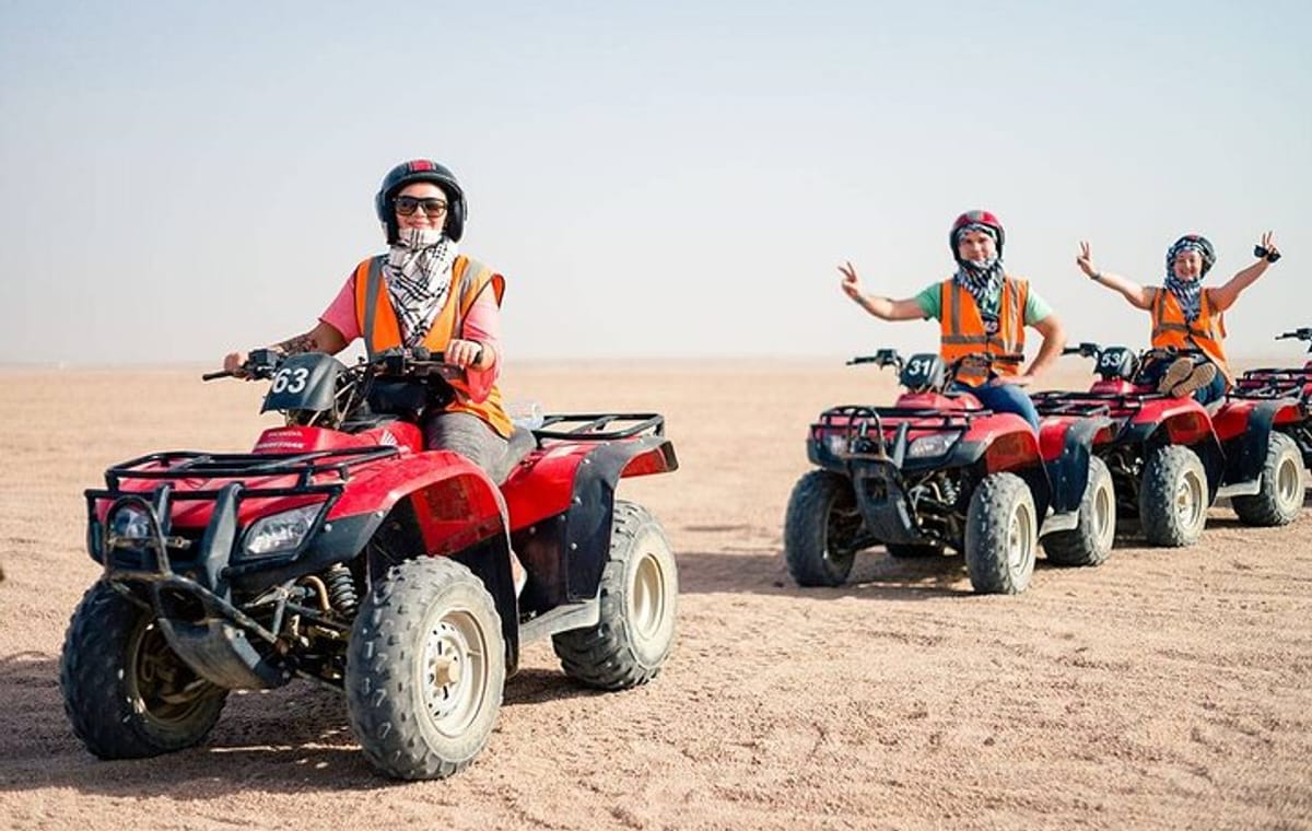 Private Half Day Quad Bike Safari Tour with Dinner from Hurghada