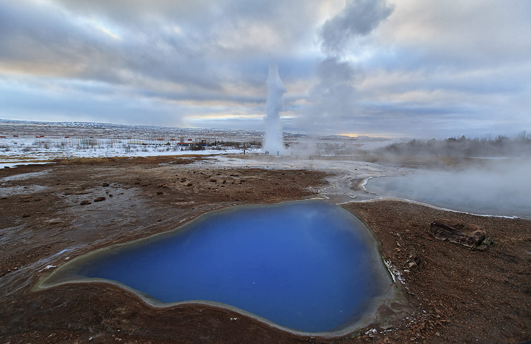 Strokkur crater in the Golden Circle day tour