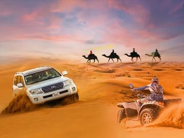 Desert Safari Adventure with Camel Riding and BBQ in Dubai