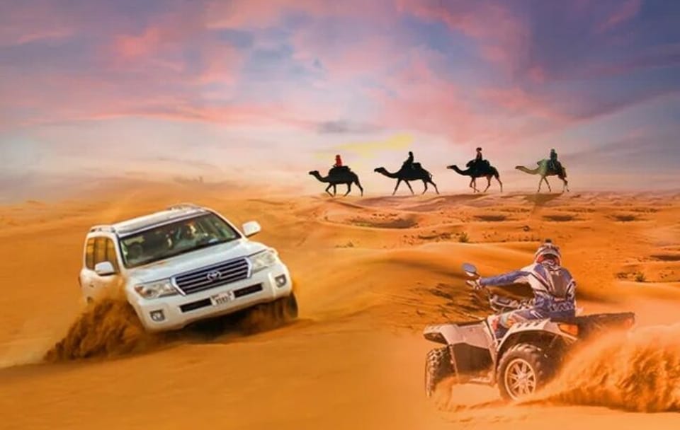 Desert Safari with Camel Riding and BBQ Dinner