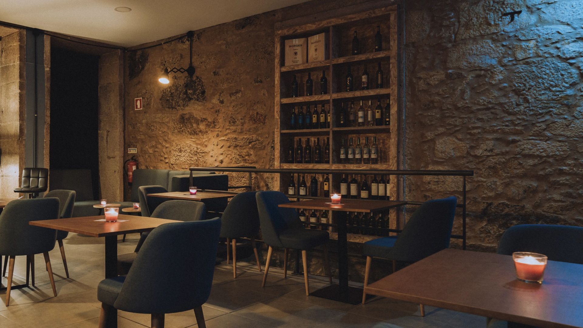 Intimate wine bar in Porto offering live Fado performances in a cozy setting