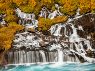 Hraunfossar waterfalls